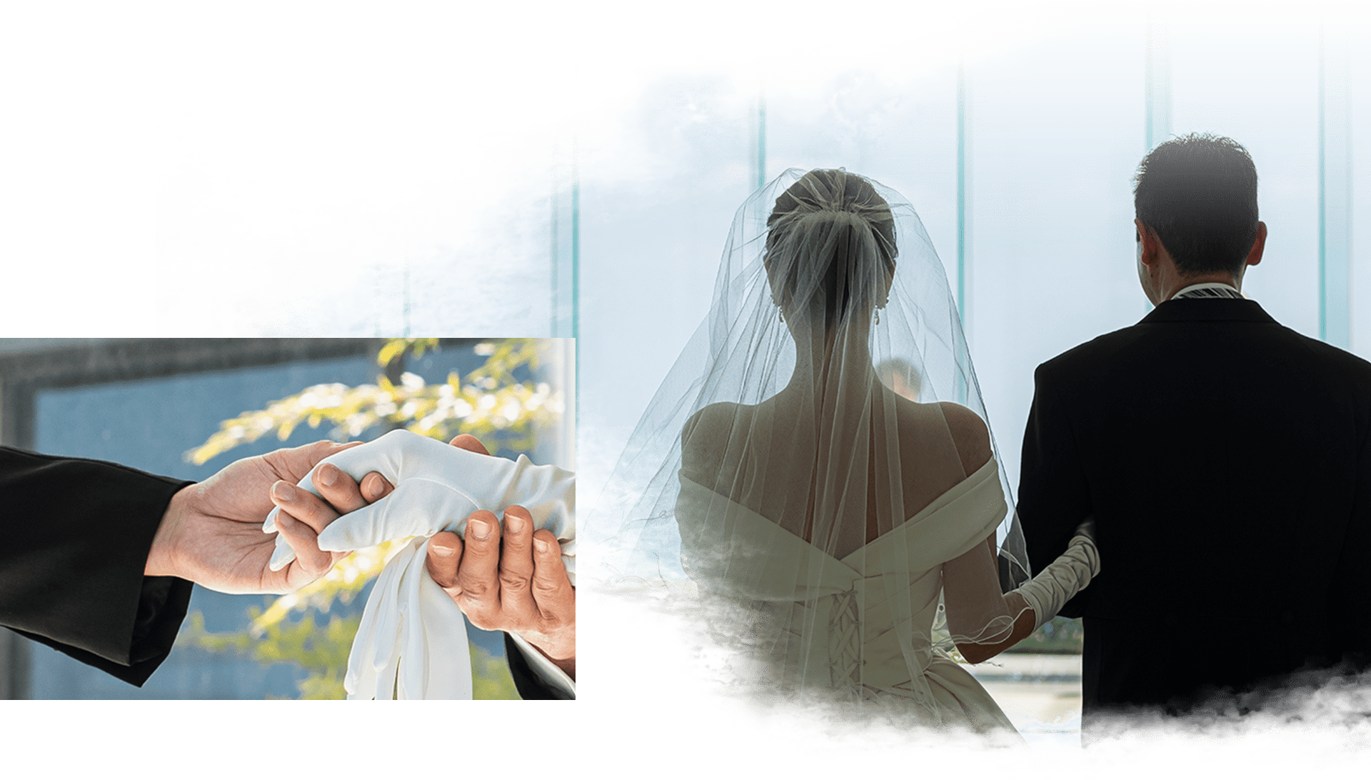 画像:新婦と新婦の父